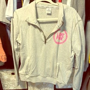 PINK half zip sweatshirt